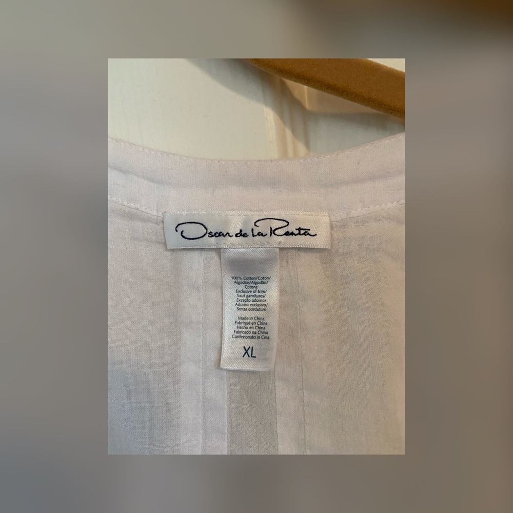 Oscar De La Renta button front shirt size XL